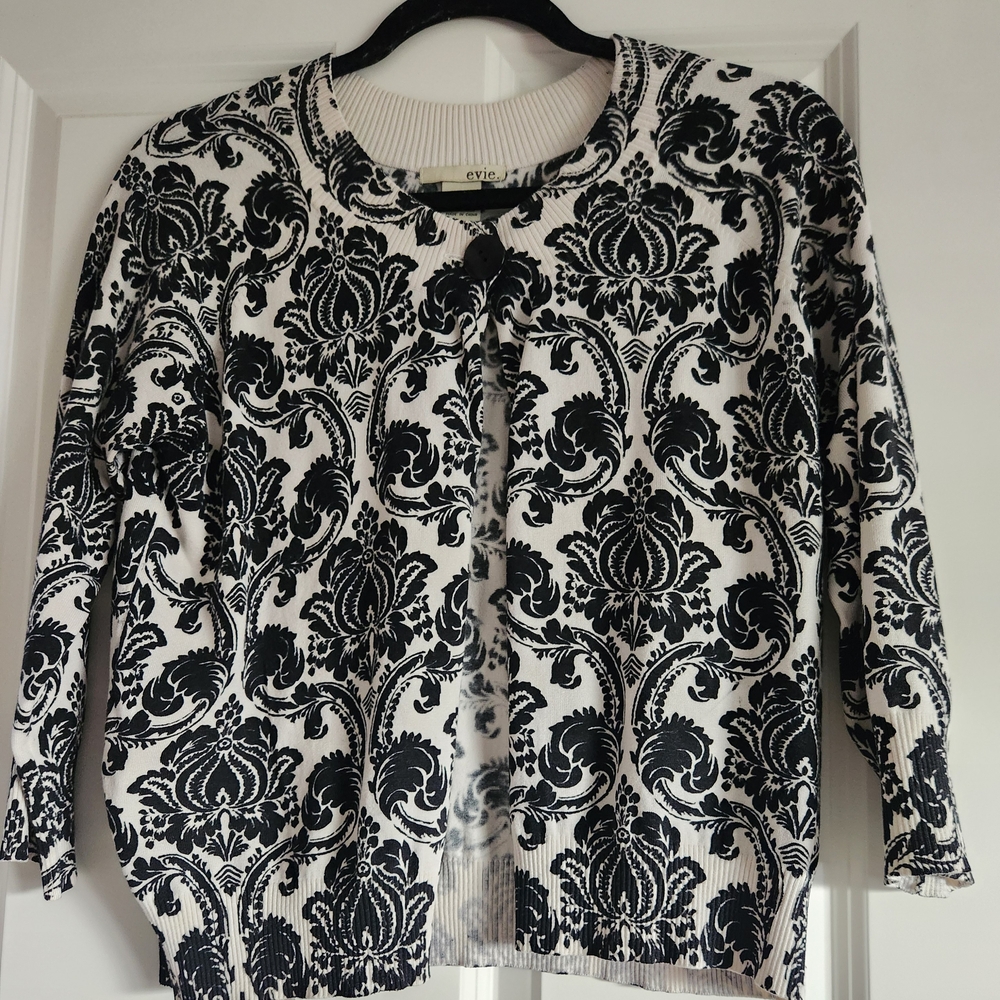 Chic Black and White Sweater